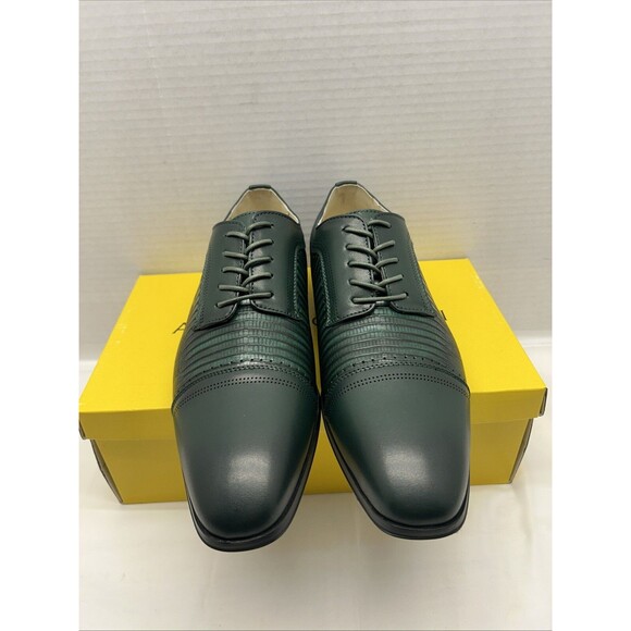 Antonio Cerrelli Men Dress Shoes Oxford Lizard Print Forest 7039 Size 8.5 New main image 4